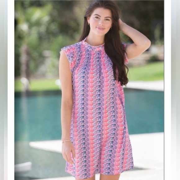 NWT, Simply Southern Seashell Smocked Dress, Size Small - Picture 2 of 12